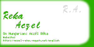 reka aczel business card