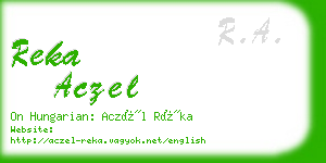 reka aczel business card